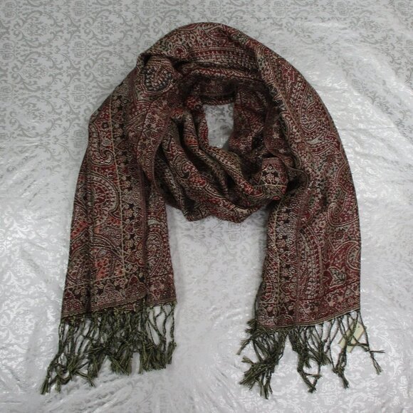 Blanket SCARF Paisley Print NWT - Picture 6 of 8